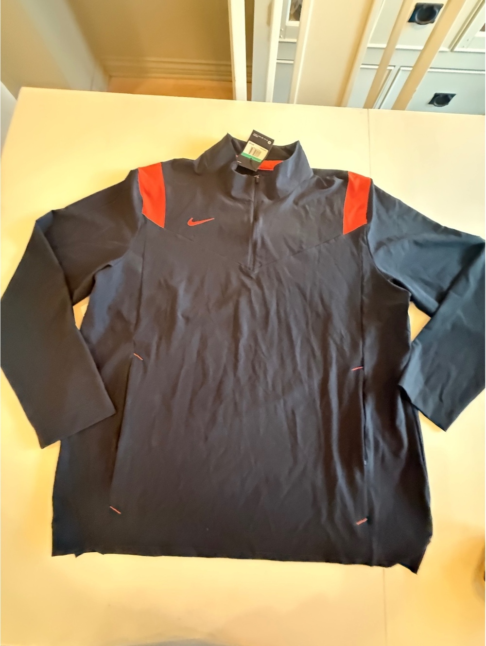 Nike Men's Pullover jacket with Orange Shoulder Accents XL